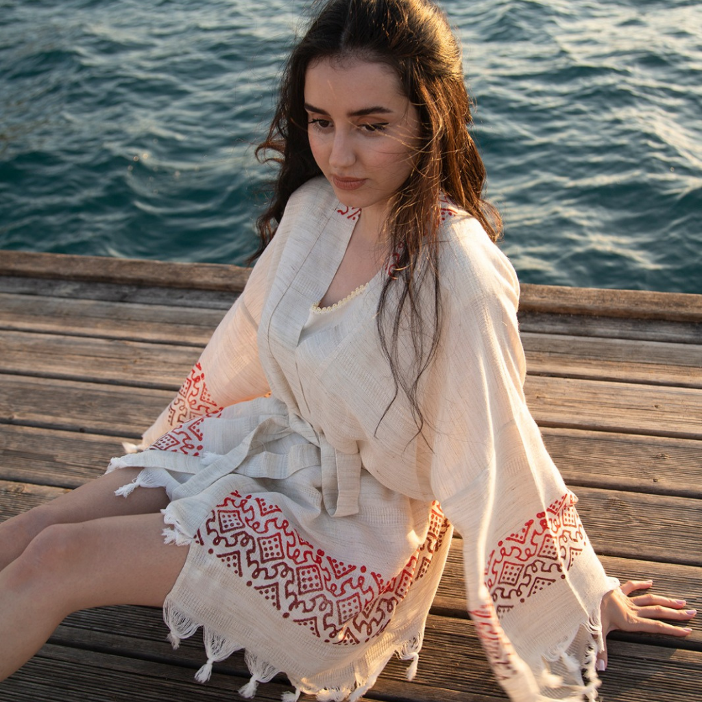 Short Linen Kimono